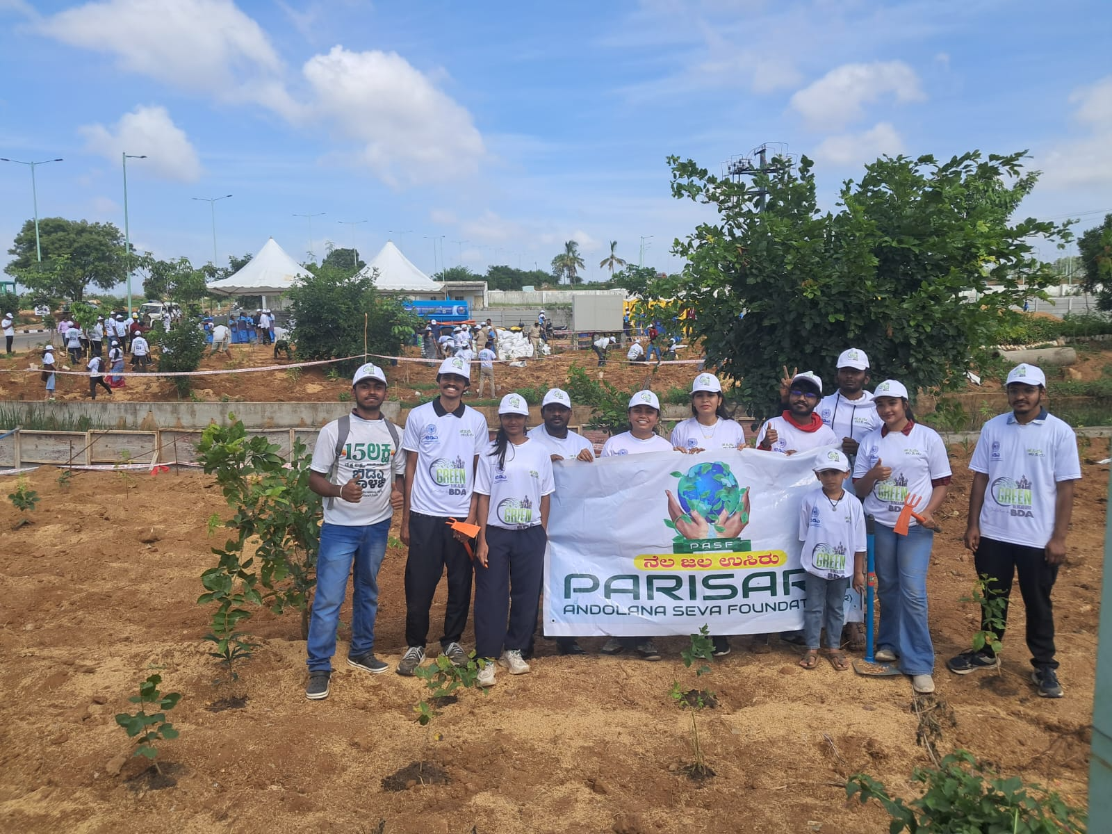 Green plantation and sapling care by PASF team